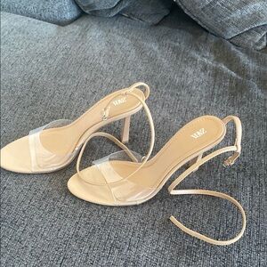 Zara Women's Tan Strappy Heels